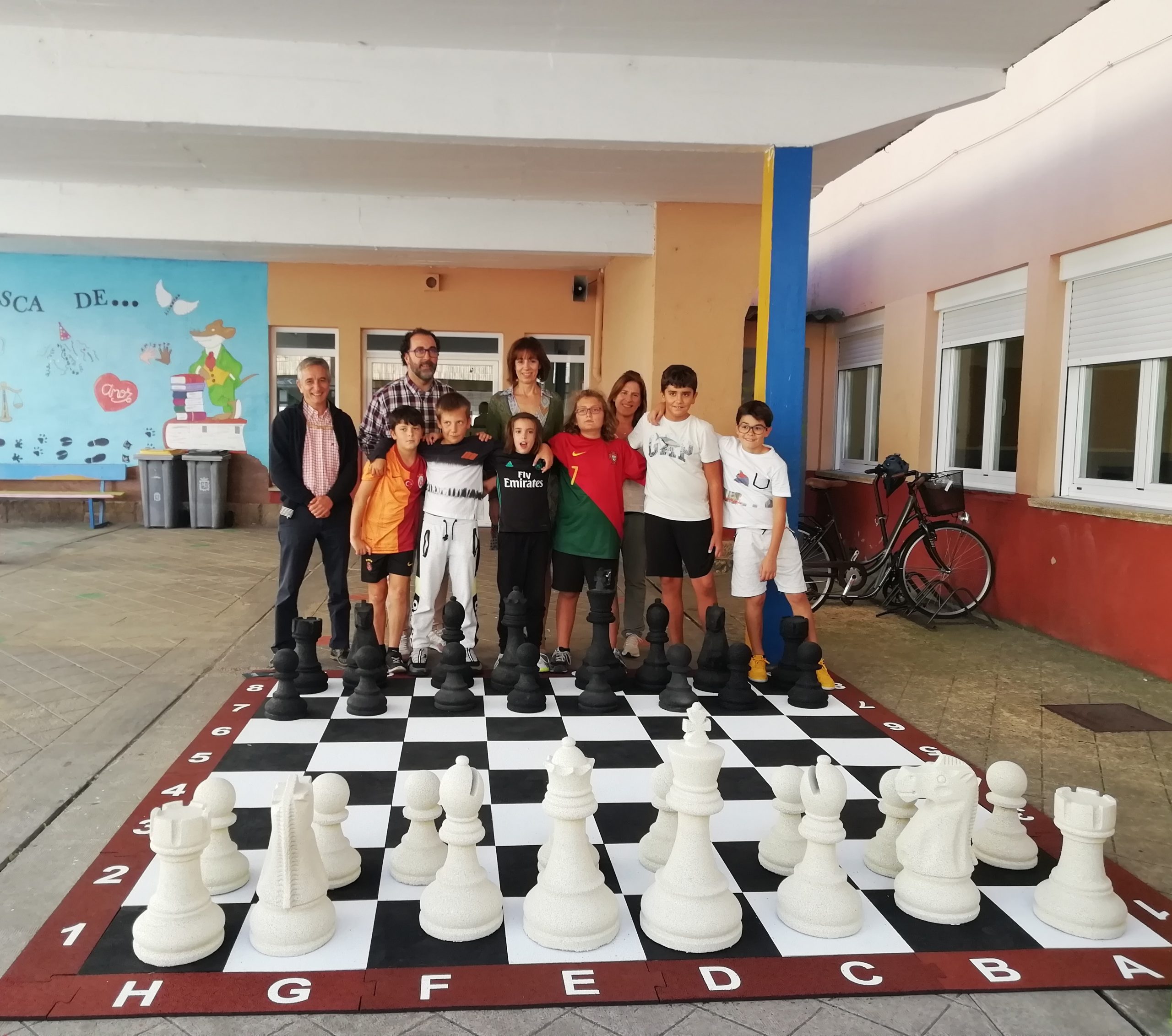 tablero de ajedrez gigante